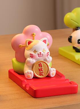 创熊猫放轻手松机支架桌面摆件办公室工意位YF087-57装饰日品生礼