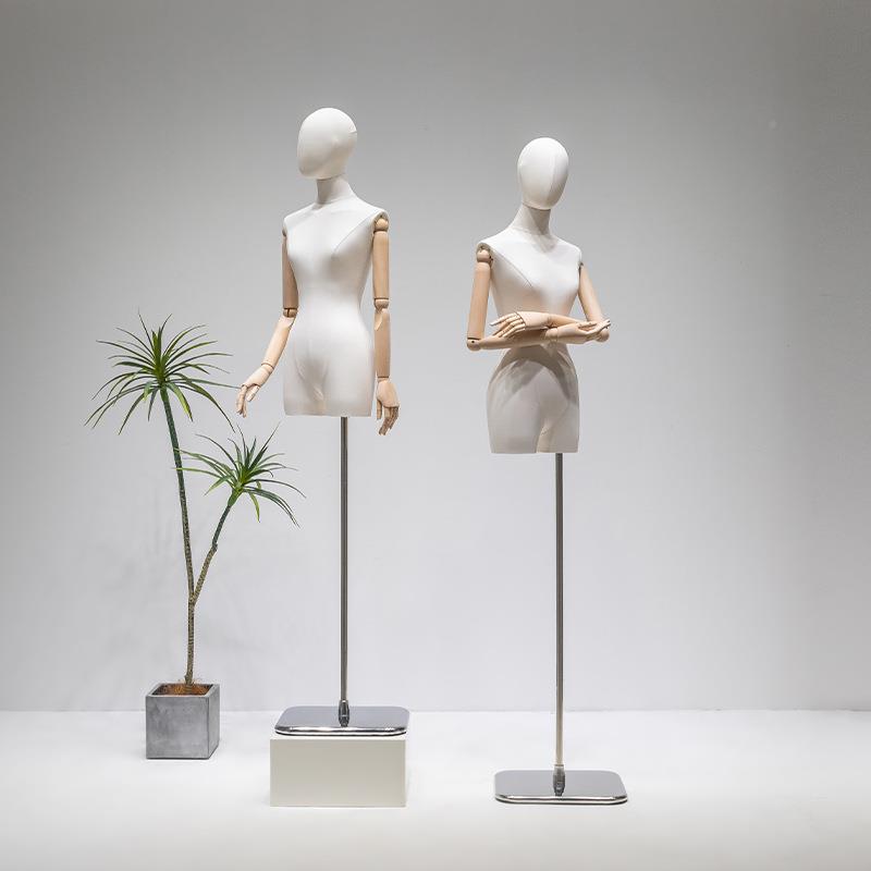 模韩版骨模特道具锁女服装店女装佐致(收衣服半身台人假人特架展