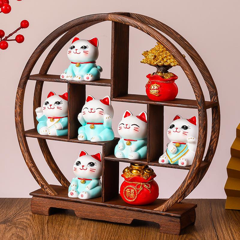 可爱招猫小摆玄件创意汽车厅关电视酒柜599865客博财古架家居装饰