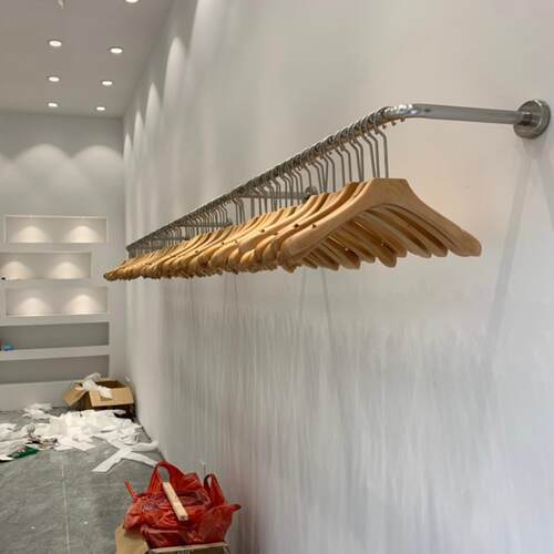 不锈钢服装店上墙展示架壁挂式