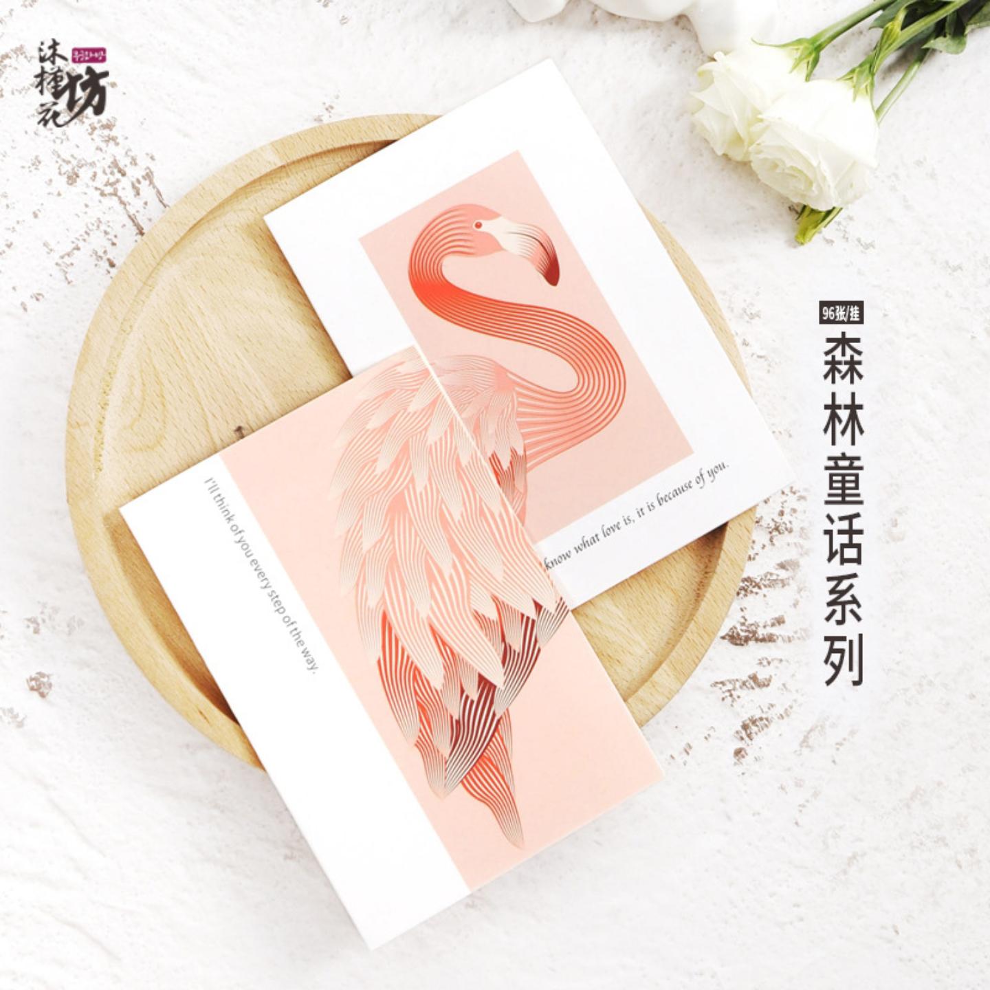 韩式时尚节日祝福贺卡吊卡花束小