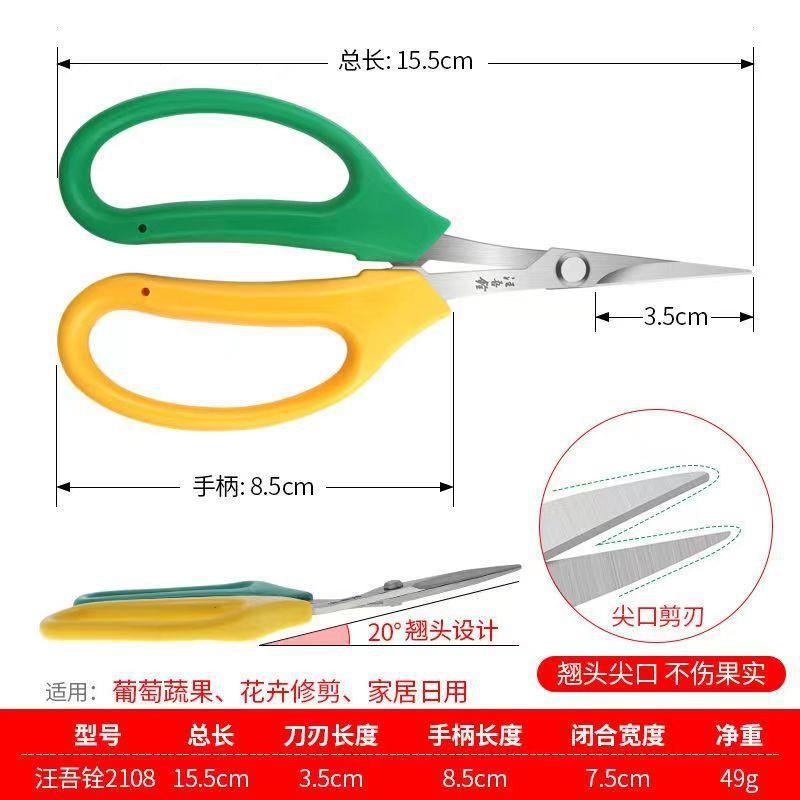 头汪吾艺铨佐致(收翘葡萄剪蔬果剪修果园修剪嫩枝剪刀花椒水果采
