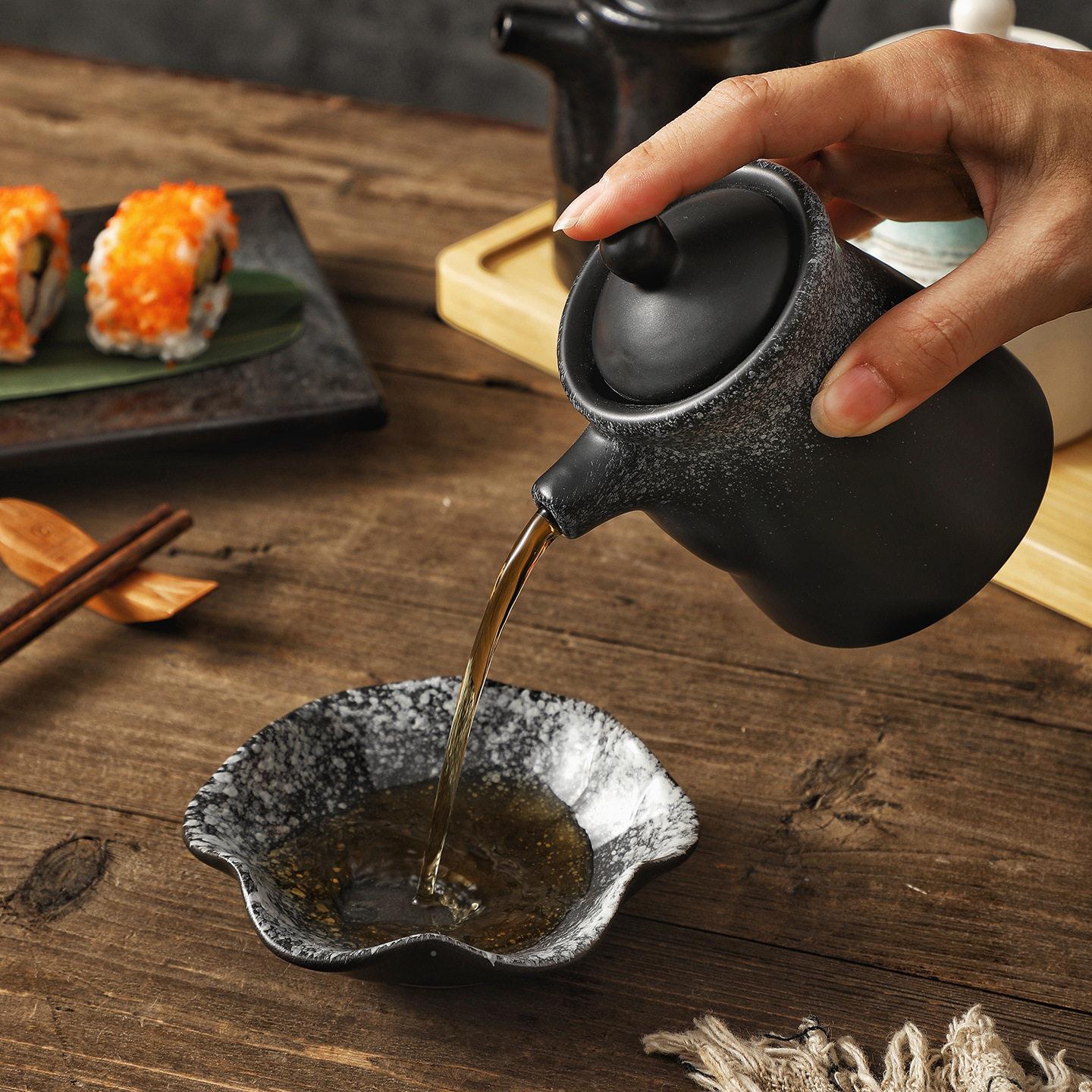 油壶醋壶料陶瓷调料壶胡椒式单个醋壶日酱理调味