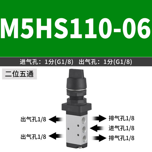 M5B110-06机械阀M5CM5D M5R M5L M5Y M5PP气动手动开关M5PF210-08