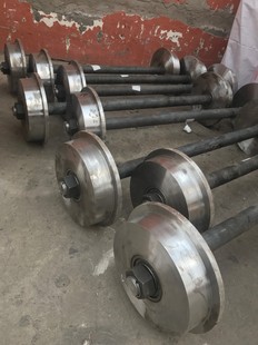 地铁1435火车铁轨钢轨轮轨道 槽轮 矿车轮 滑 轨道轮 重型 单边轮