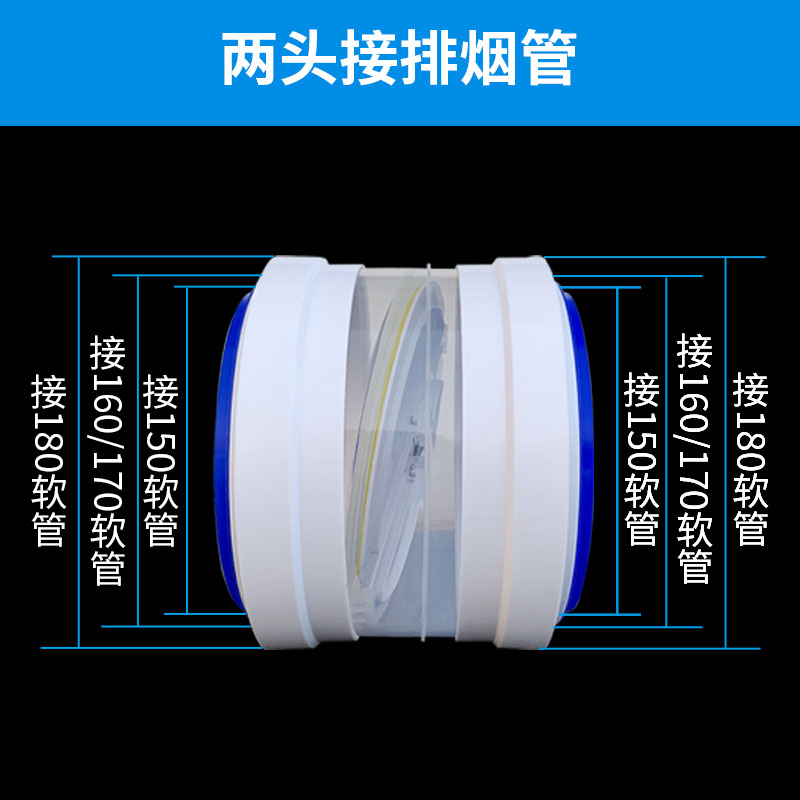 厨房抽油烟机止回阀110 160PVC管烟道J止逆阀止烟阀家用通用出风
