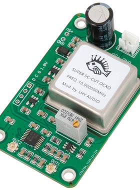 老虎鱼音频10MHz 25MHz频率两路输出OCXO恒温晶振时钟板 升级网卡