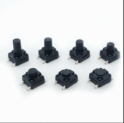 防水6*6*4.3/5/6/7/8MM 轻触开关 贴片4脚微动 按键 四脚6x6微型