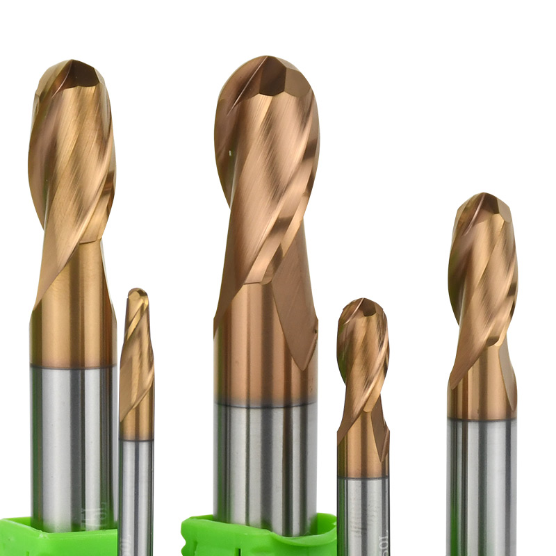 63度钨钢球头刀合金铣刀加工中心钨钢刀球形铣刀2刃CNC加工立铣刀