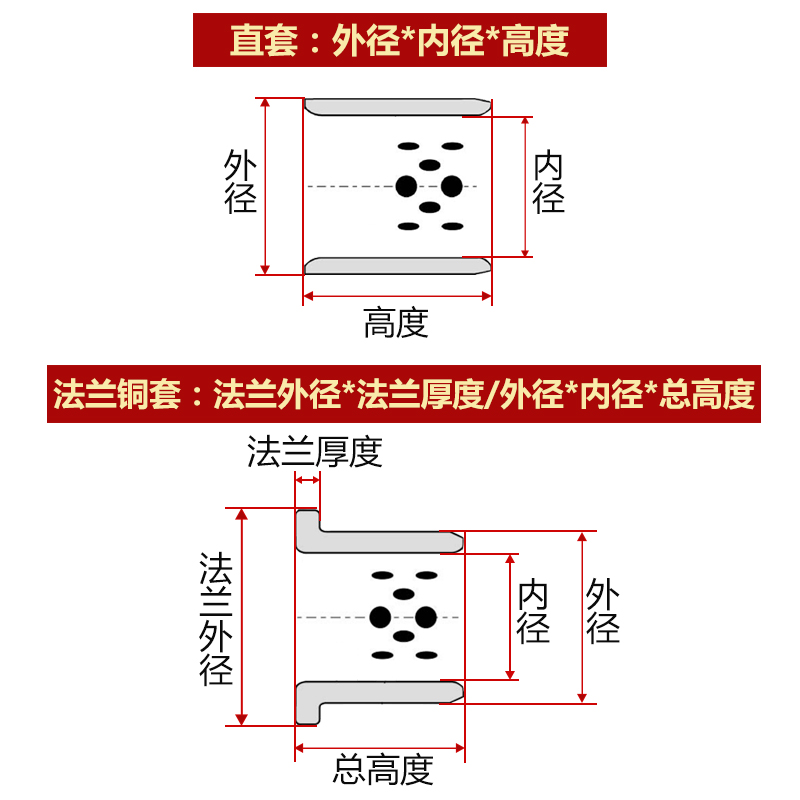 无油石墨铜套直线轴承LM6 8 10 12 16 20 25 30 35 40 50 60UU-OP