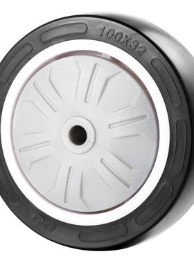 2.5/3/4/5英寸63x32/75x32/100x32/125x32聚氨酯/橡胶耐磨单轮子