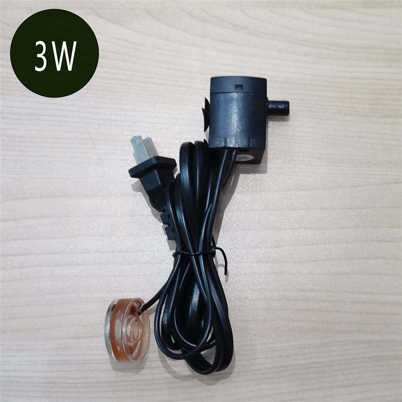工艺品喷泉鱼池配件2W2.5W3W5W静音耐用水泵循环12彩灯雾化加湿器