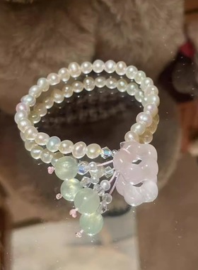 芋头波波淡水珍珠手链