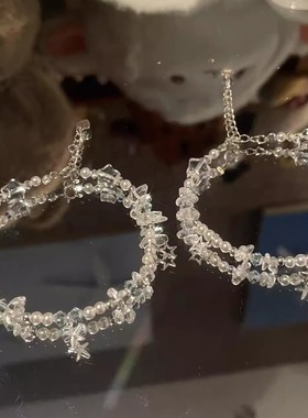 天然白水晶手链女高级感轻奢小众