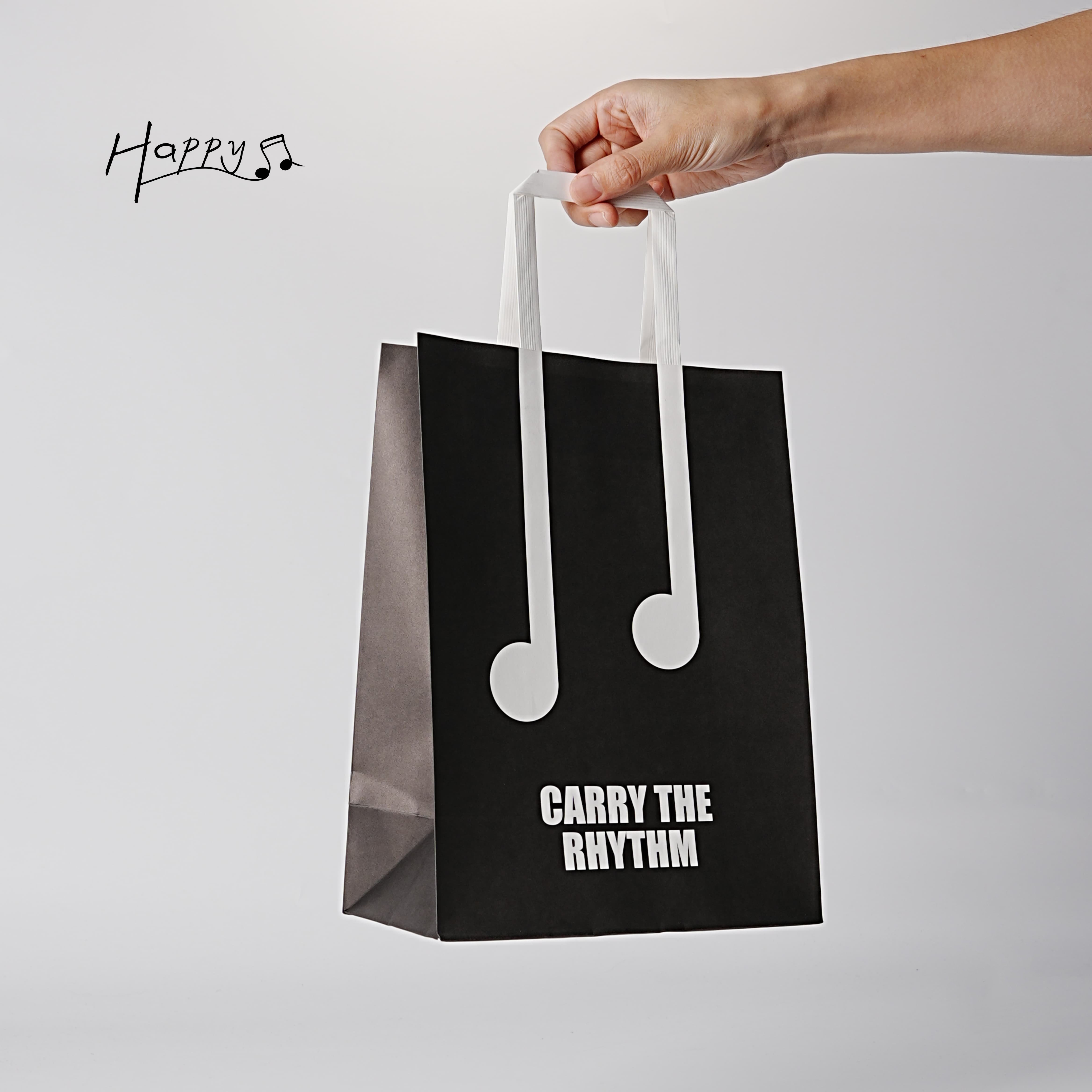 创意立体音符加厚双杯纸袋承重防漏咖啡奶茶外带打包袋环保礼品袋