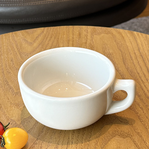 乳白系列陶瓷早餐杯厚实宽口