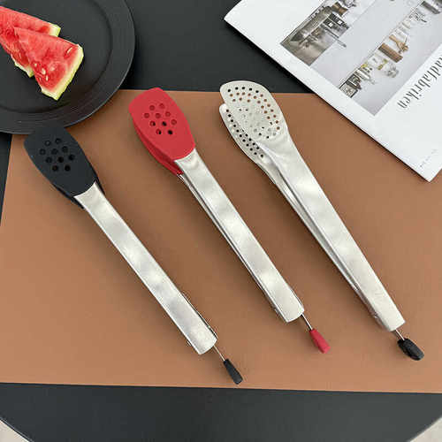 家用德国304不锈钢硅胶烤肉夹子