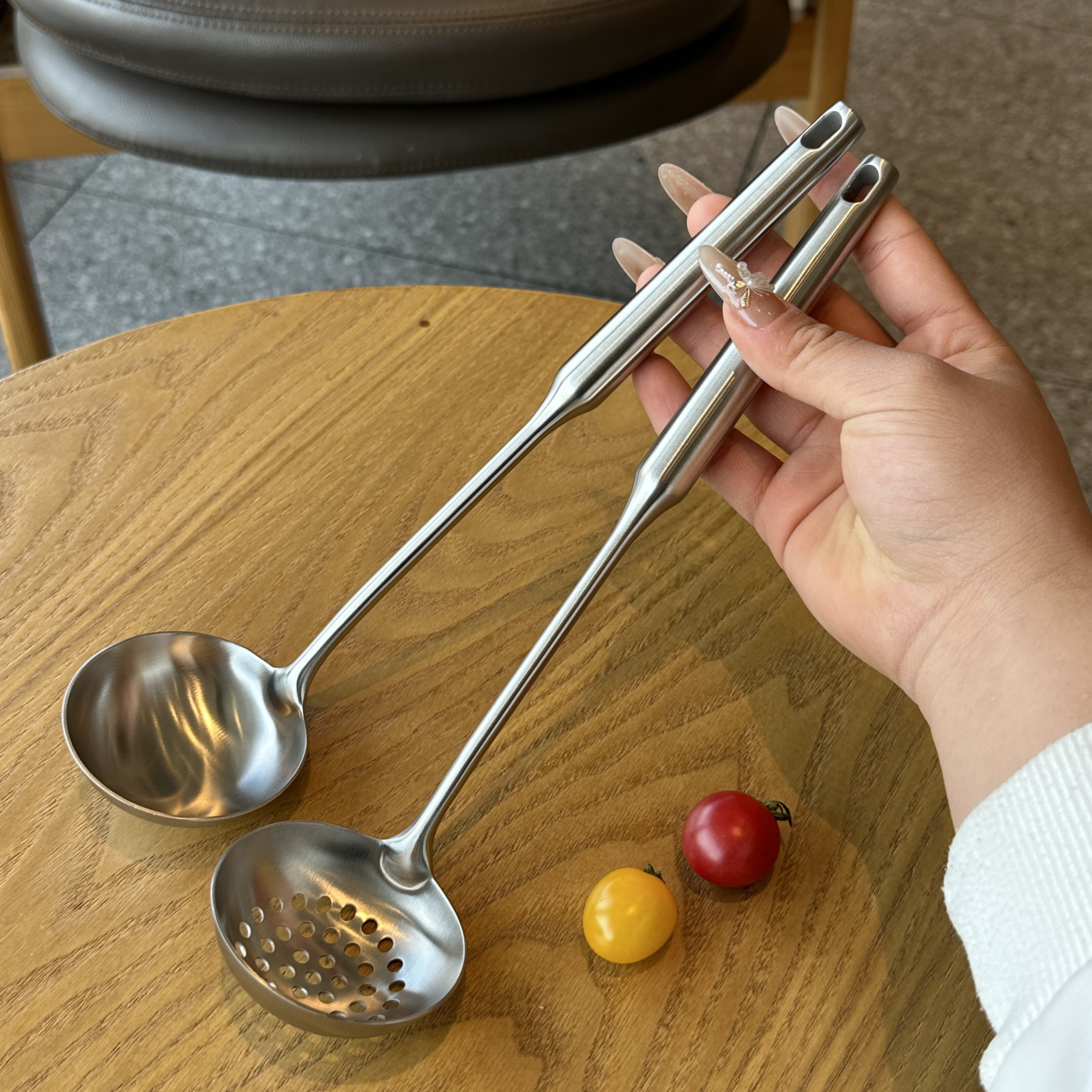 304不锈钢加厚汤勺漏勺