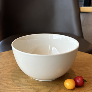 奶呼呼的宽口吃面碗厚实麦片水果螺蛳粉韩式ins陶瓷餐厅18厘米碗