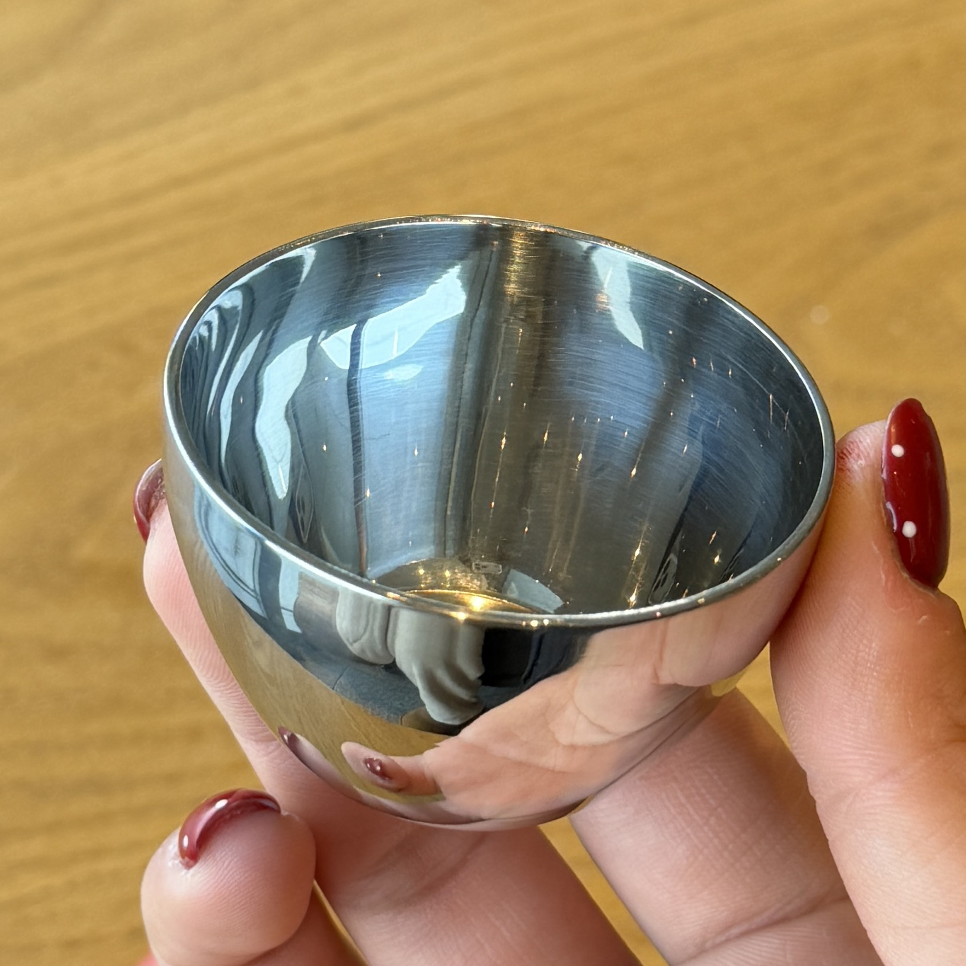 18/10不锈钢加厚单层实心白酒杯喝茶小杯清酒烈酒防摔酒具烈酒盏