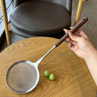 Chockmen胡桃木18/10不锈钢40目网漏撇油过滤网筛超细油隔打泡沫