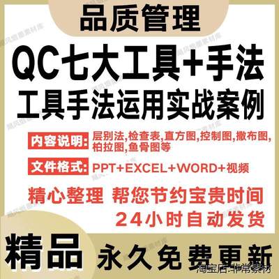 QC七大手法品质7手法七工具品管培训教程质量管理教材PPT资料全套