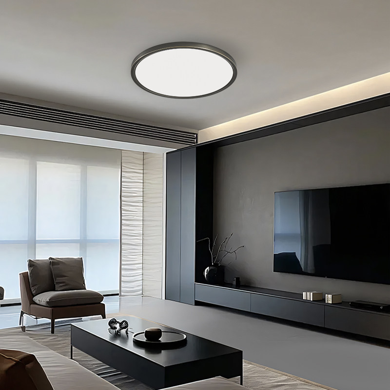 卧室灯主卧2024新款全光谱护眼房间灯极简圆灯纯铜无缝超薄吸顶灯,家装灯饰光源,餐厅/卧室/书房吸顶灯,淘宝优惠券,粉丝福利购,淘宝优惠卷