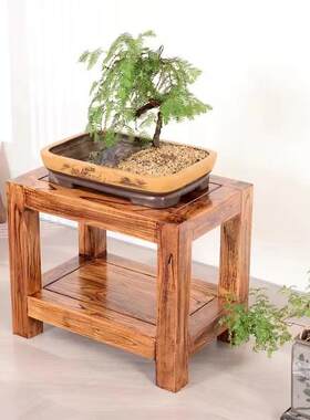实木老榆木多功能家用茶几花几鱼缸桌盆景架鱼缸架奇石宝座花架