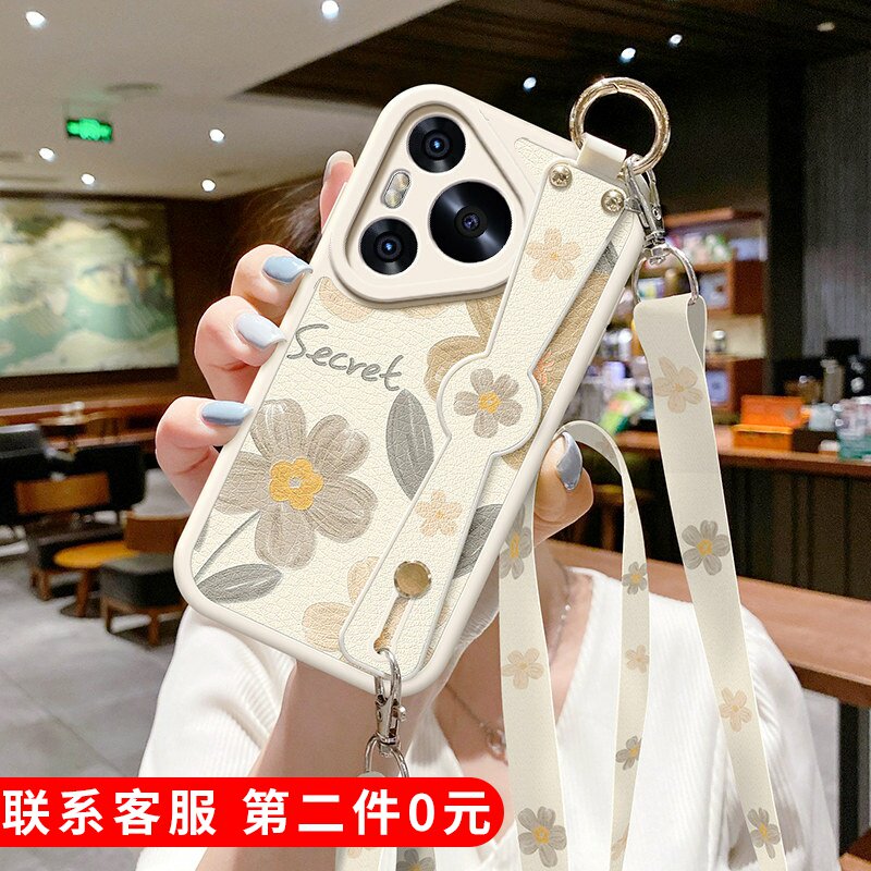 琛赋适用华为Pura90手机壳新款pura90Pro油画花朵p70ultra腕带pura70可背带p50斜挎挂绳p40畅享90女p60保护套图片