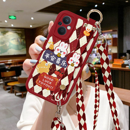 适用OPPO A97手机壳A1Pro全包A96防摔95斜挎a58挂绳92新款A93S平安喜乐a55S腕带56女A57斜跨32背带53保护套36