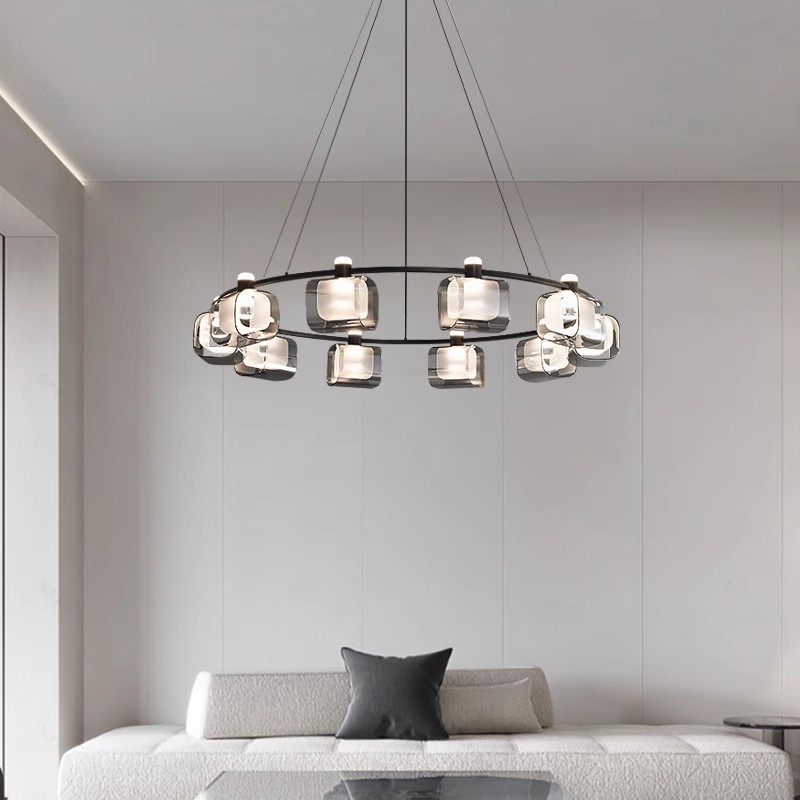 客厅餐厅极简铁艺吊灯