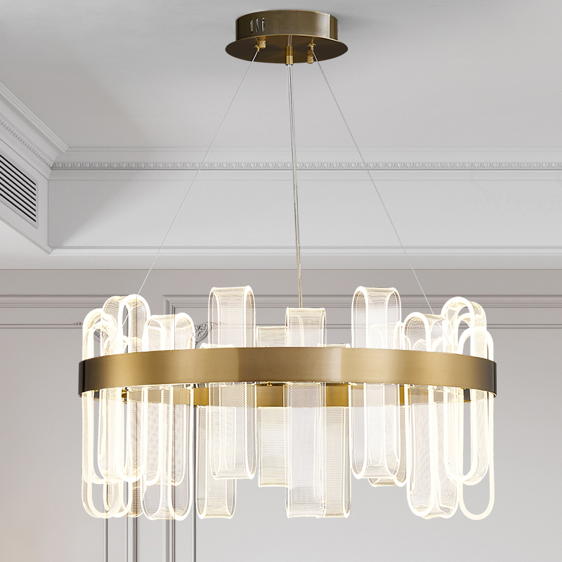 轻奢后现代风圆形设计师卧室吊灯