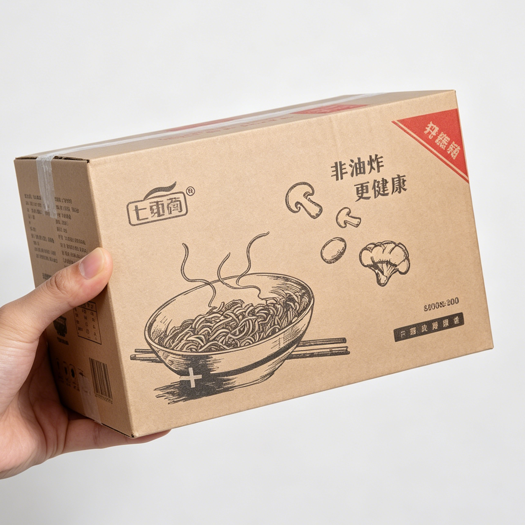 七重香非油炸大碗面面饼整箱60块火锅麻辣烫方便面炒面