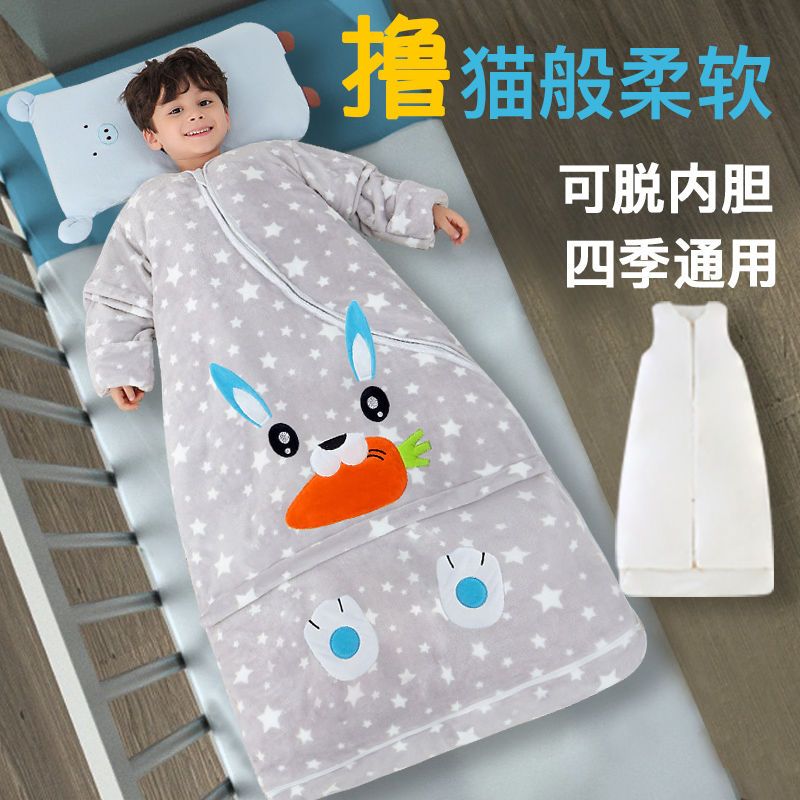 儿童睡袋婴儿冬季加厚法