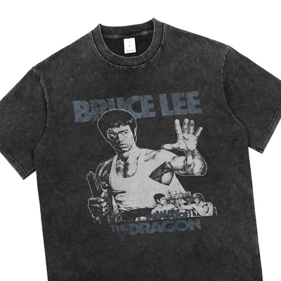 猛龙过江李小龙纯棉短袖男女T恤