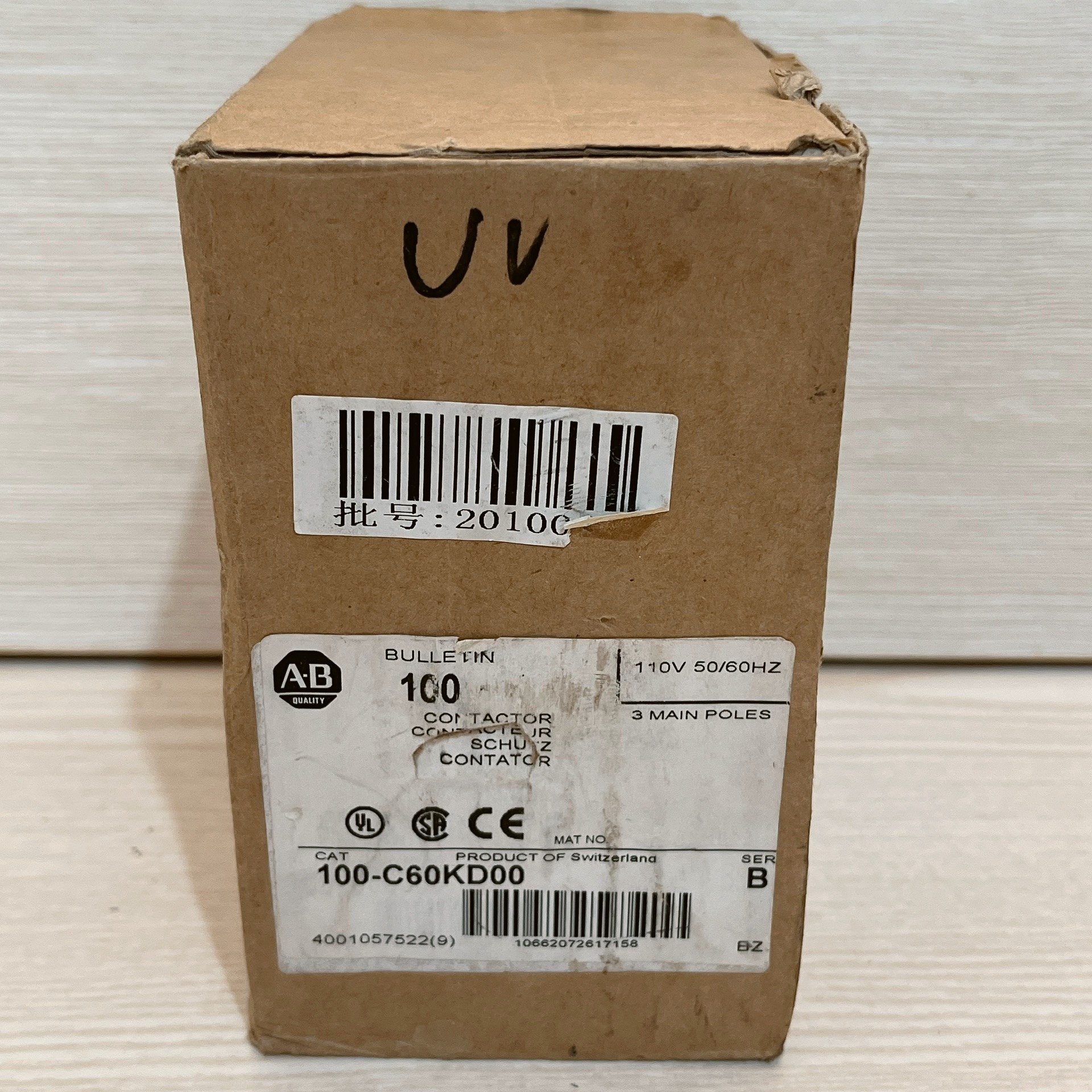 100-C60KD00 罗克韦尔AB接触器 电压110V