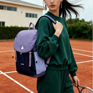 Across户外运动休闲双肩包女轻便健身抽绳书包防水大容量电脑背包