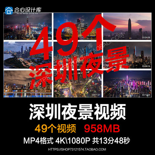 深圳城市CBD夜景万家灯火灯光商业区夜景晚上实拍视频素材