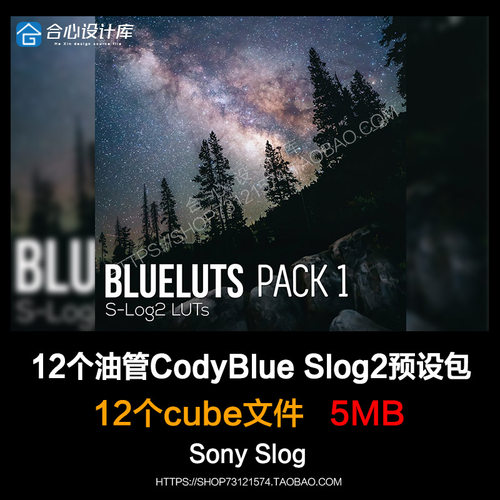 12个油管大神CodyBlue SLOG2 LUT PACK1 索尼调色预设包Pr fcpx