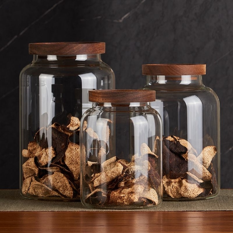 陈皮专用储存罐玻璃瓶带盖食品级密封罐储物收纳罐防潮茶叶罐药材