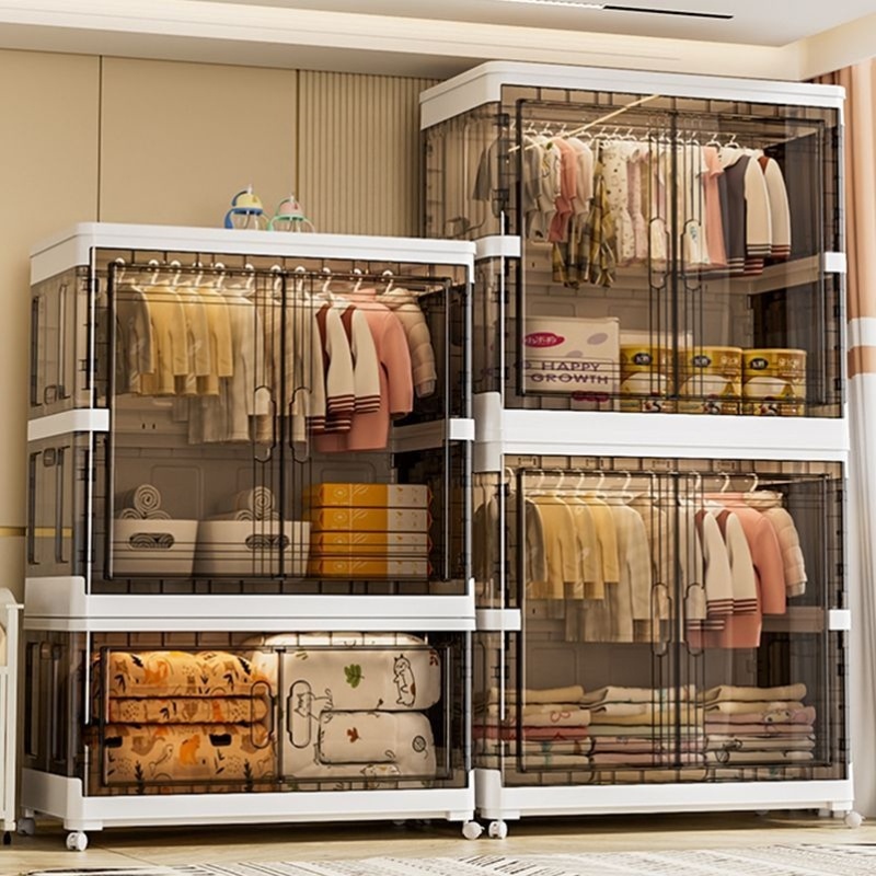 衣柜2025新款爆款加大免安装可折叠宝宝衣服整理收纳柜零食储物柜