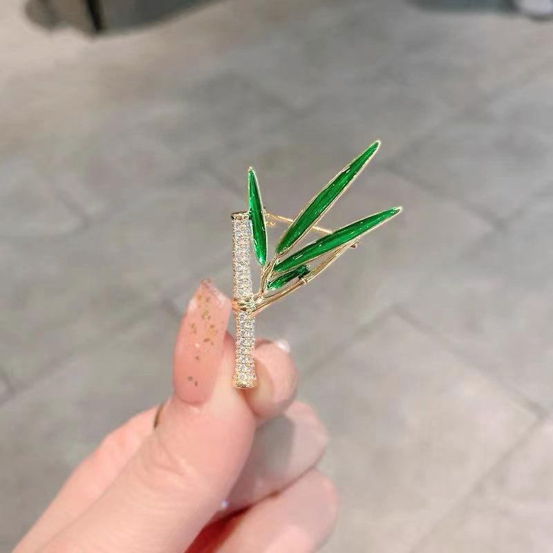 中国风竹子胸针创意高档胸花男女设计感别针气质领针西服开衫配饰