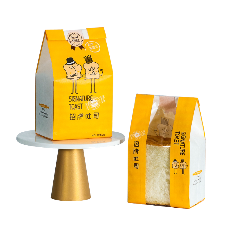 透明开窗防油面包吐司袋烘焙纸袋食品牛皮纸袋土司袋包装袋现烤袋