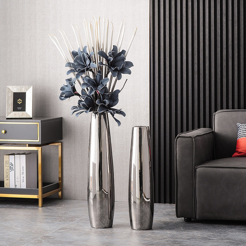 高档落地大号花瓶摆件客厅插花高级感客厅电视柜旁装饰品,家居饰品,花瓶,淘宝优惠券,粉丝福利购,淘宝优惠卷