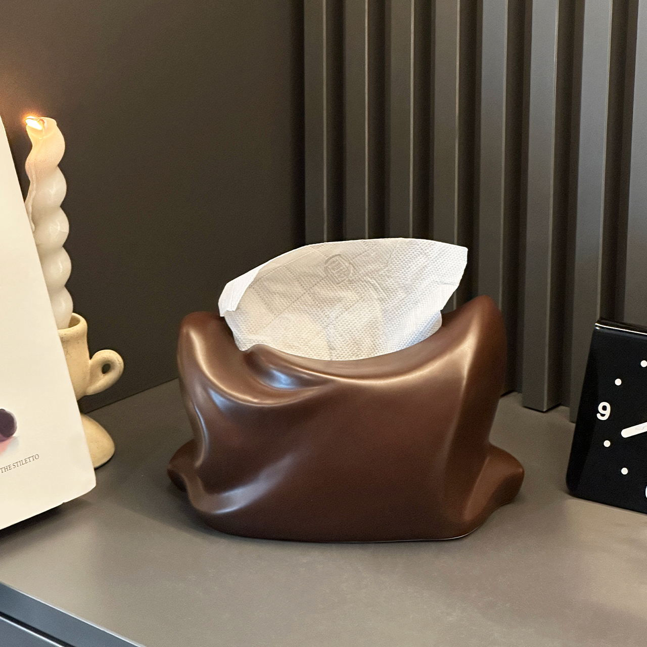 轻奢复古高级感陶瓷纸巾盒家用