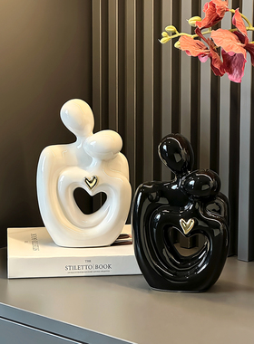 轻奢风高档创意心心相惜客厅摆件订婚求婚礼品送女友生日结婚礼物