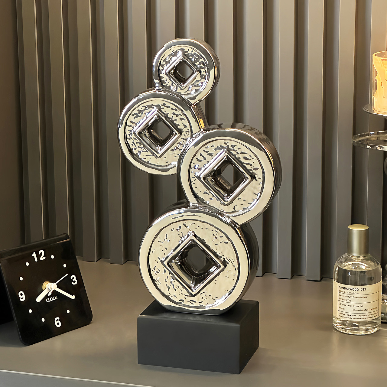 轻奢高档八方来财摆件客厅酒柜电视机柜办公室玄关家居高级装饰品,家居饰品,装饰摆件,淘宝优惠券,粉丝福利购,淘宝优惠卷