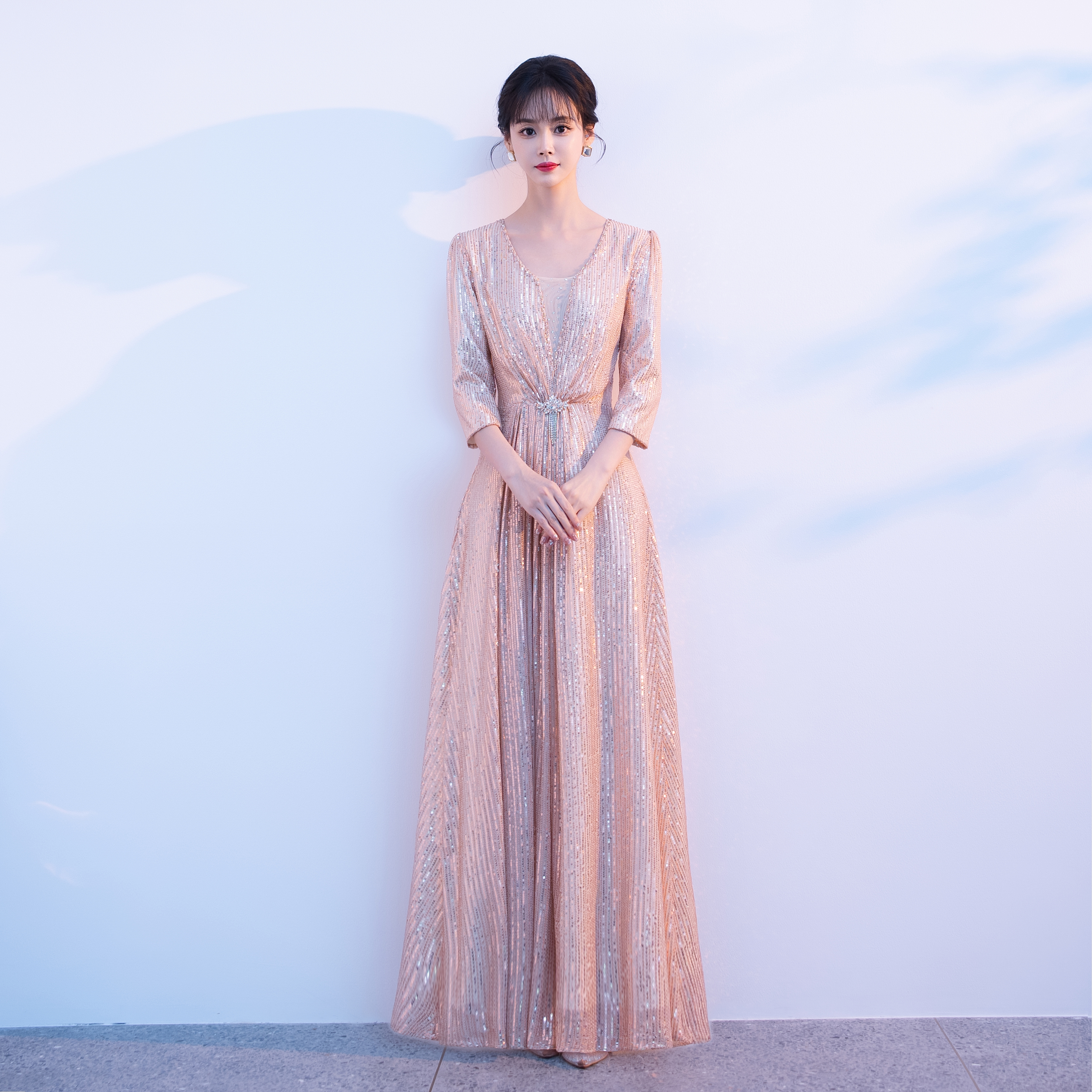 新款大合唱演出服女长裙