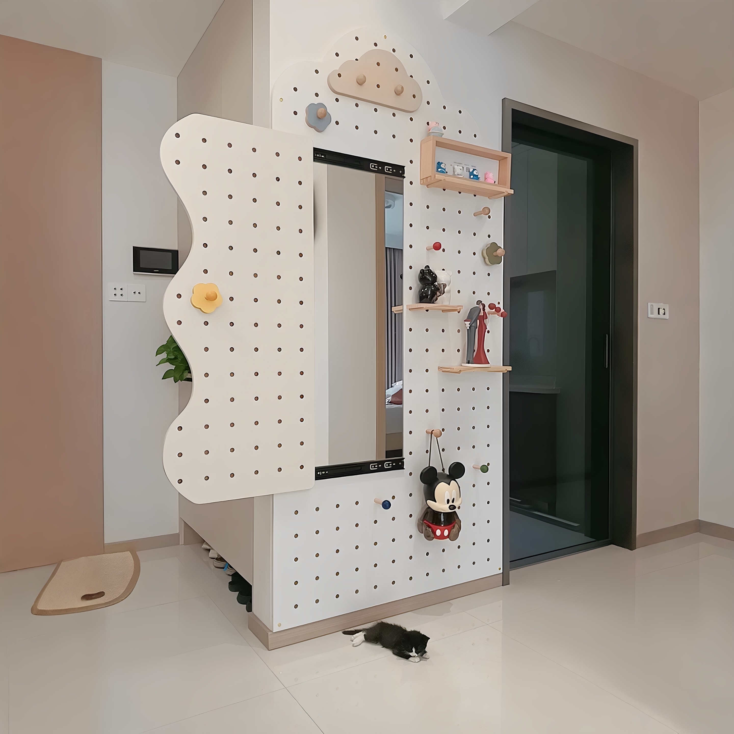 洞洞板置物架可定制入户玄关收纳整理架子现代简约置物架展示架,住宅家具,搁板/置物架/家用陈列架,淘宝优惠券,粉丝福利购,淘宝优惠卷