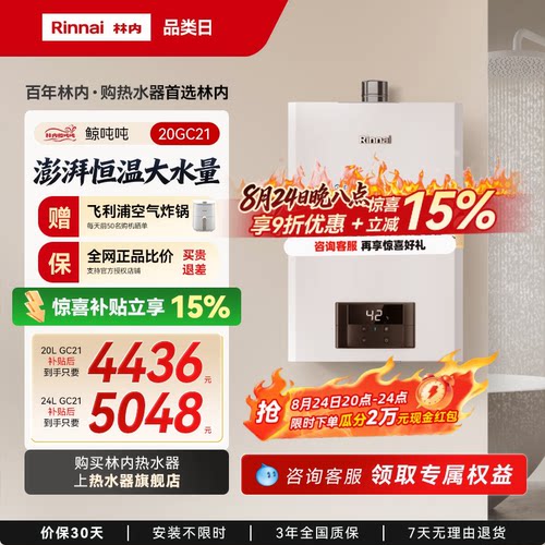 鲸吨吨恒温GC21林内小蛮腰大水量